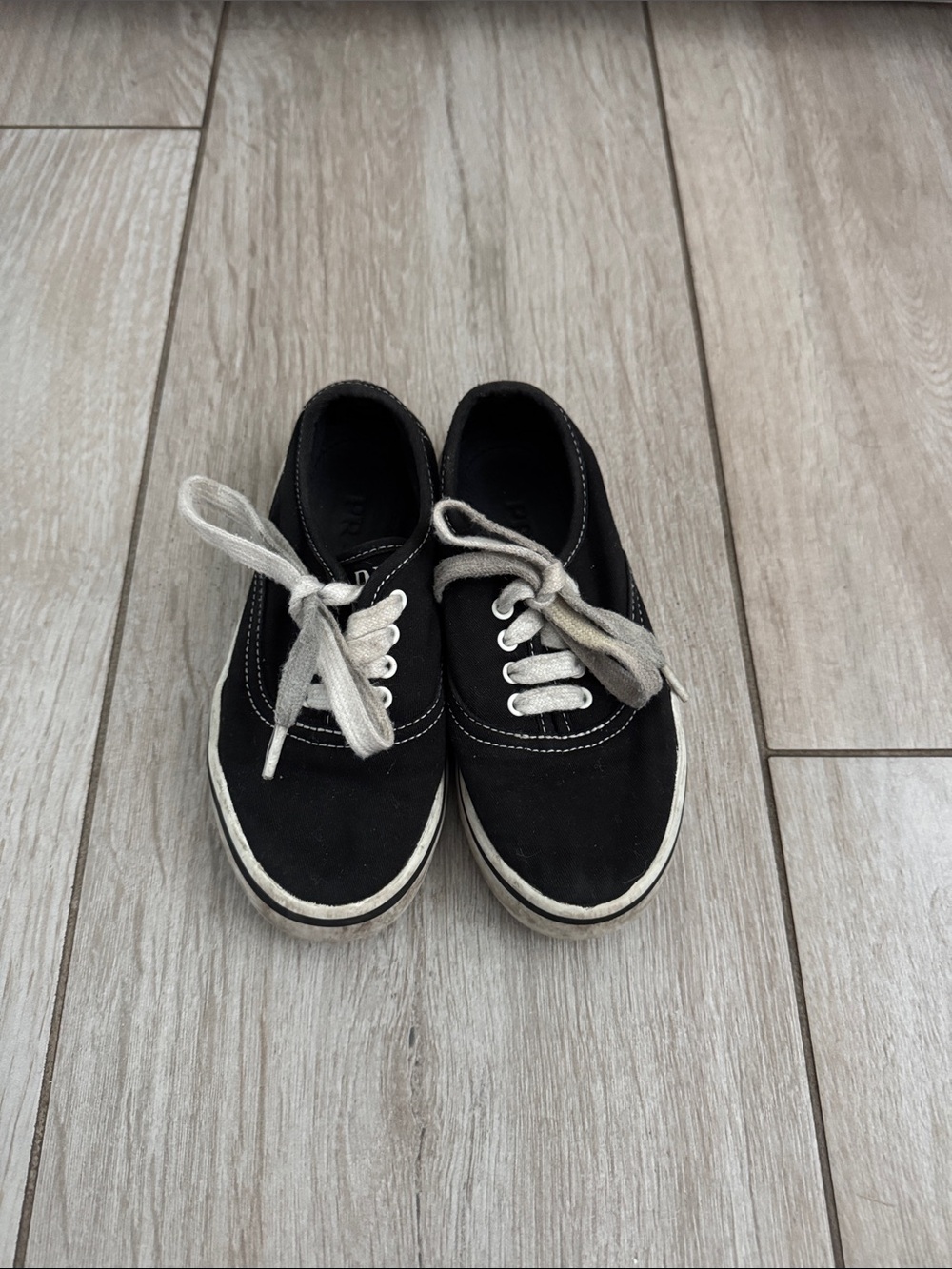 Authentic PRADA Kids Black Canvas Lace-Up Sneakers- size 29eu or 11.5us